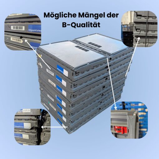 Kisten mit vereinzelten Mängeln klappkistenprofi