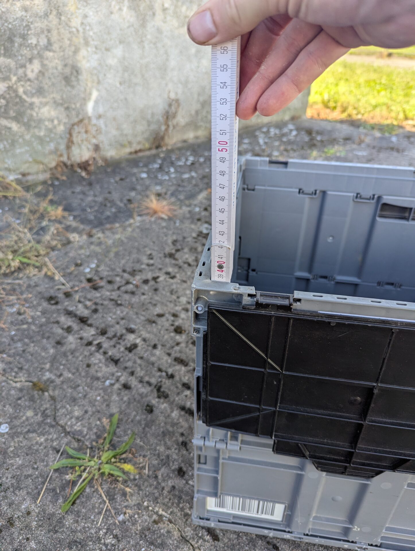 Klappbox 6er-Set mit Deckel | graue Euromaß Klappkiste 60x40x38,5 78,5l – Bild 7